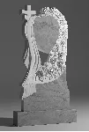 3D модель памятника для ЧПУ фрезеровки - Сердце и розы