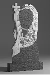 3D модель памятника для ЧПУ фрезеровки - Сердце и розы