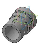 Чертеж и 3D модель детали втулка в компасе