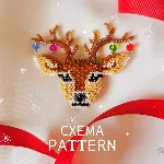 Схема для бисера: Олень 🦌 RU|EN