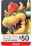 Карта пополнения Nintendo eShop 50$ USA США - irongamers.ru
