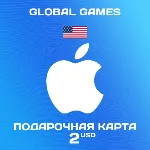 🍏 Подарочная карта Apple iTunes 2 USD (USA)🔥 
