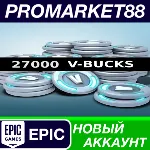 Fortnite - 27000 V-Bucks Epic Games АККАУНТ +ПОЧТА - irongamers.ru
