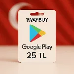 ТУРЦИЯ🪁 ГУГЛ ПЛЕЙ 25 TL🪁 Подарочная карта код оплаты
