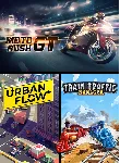 MOTO RUSH GT + URBAN FLOW + TRAIN TRAFFIC MANAGER XBOX