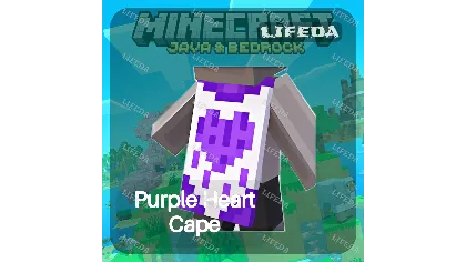 Майнкрафт 【Purple Heart Cape】 скин • твич дропы / дропсы • Java & Bedrock•Global