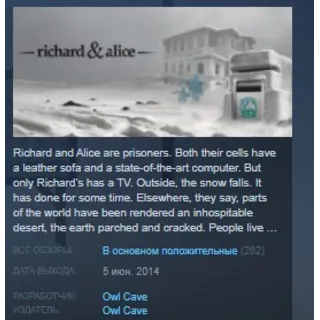 Купить Richard  Alice STEAM KEY REGION FREE GLOBAL