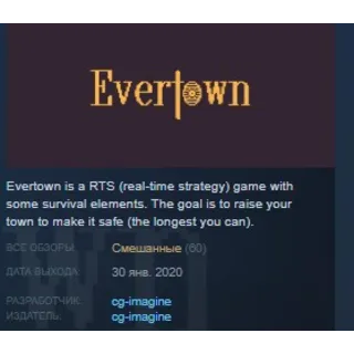 Купить Evertown STEAM KEY REGION FREE GLOBAL