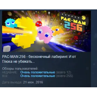 Купить PAC-MAN 256 STEAM KEY REGION FREE GLOBAL+РОССИЯ