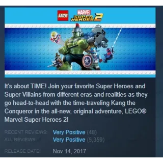 Купить LEGO Marvel Super Heroes 2 STEAM KEY GLOBAL+РОССИЯ