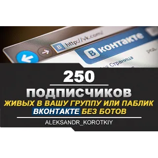 Купить ✅ ⭐ 250 Подписчиков ВКонтакте в Группу, Паблик [Лучшее]