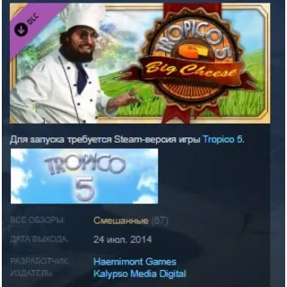 Купить Tropico 5 - The Big Cheese 💎 STEAM KEY КЛЮЧ ЛИЦЕНЗИЯ