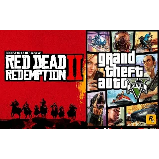 Купить 🎁 STEAM Red Dead Redemption 2 + GTA 5 V - лицензия