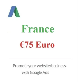 Купить Купон, промо Google ads (адвордс) 75€/25€ Франция