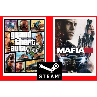 Купить GTA 5 + MAFIA 3 - STEAM (Region Free) (ГТА5+ МАФИЯ 3)