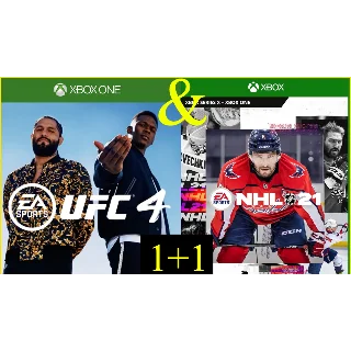 Купить ⭐ ️ UFC 4 + NHL 21 - XBOX ONE и XS (GLOBAL) (1+1)