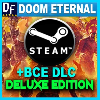 Купить ・DOOM ETERNAL・DELUXE・ВСЕ DLC・STEAM・PC