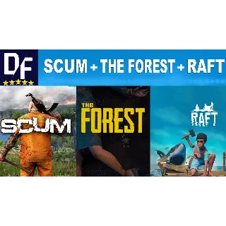 Купить SCUM + The Forest + RAFT [STEAM аккаунт]