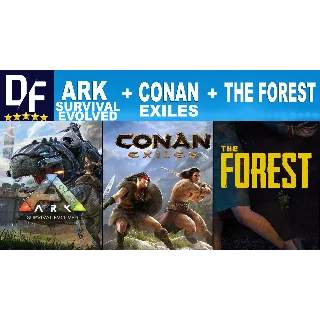 Купить Ark Survival Evolved + Conan Exiles + The Forest |STEAM