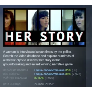Купить HER STORY АВТОДОСТАВКА STEAM GIFT РОССИЯ