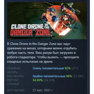 Купить Clone Drone in the Danger Zone STEAM РОССИЯ