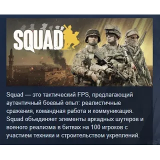 Купить Squad АВТОДОСТАВКА STEAM РОССИЯ