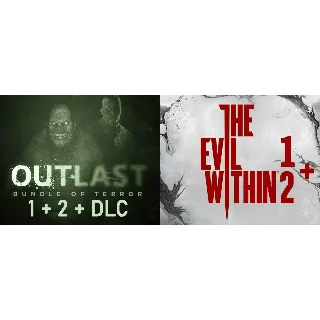 Купить Outlast 1+2 +DLC + The Evil Within 1+2 (STEAM) Аккаунт