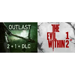 Купить Outlast 2+1 +DLC + The Evil Within 1+2 (STEAM) Аккаунт