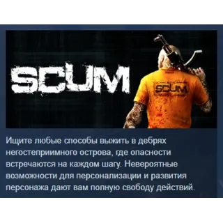 Купить SCUM АВТОДОСТАВКА STEAM GIFT РОССИЯ