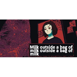 Купить Milk outside a bag of milk outside a bag of milk