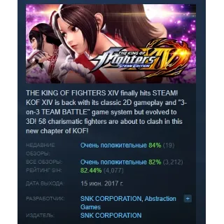 Купить THE KING OF FIGHTERS XIV STEAM EDITION АВТОДОСТАВКА STEAM РОССИЯ