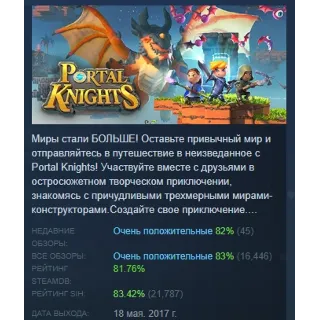 Купить Portal Knights АВТОДОСТАВКА STEAM РОССИЯ