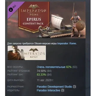 Купить Imperator: Rome - Epirus Content Pack DLC STEAM РОССИЯ