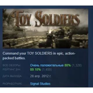 Купить Toy Soldiers АВТОДОСТАВКА STEAM GLOBAL МГНОВЕННО ЛИЦЕНЗИЯ
