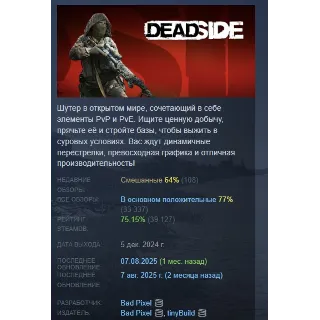 Купить Deadside АВТОДОСТАВКА STEAM РОССИЯ
