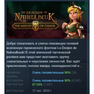 Купить The Dungeon Of Naheulbeuk: The Amulet Of Chaos STEAM РФ