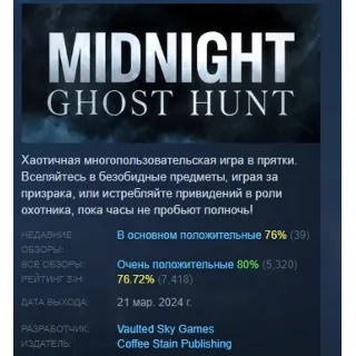 Купить Midnight Ghost Hunt 💎 АВТОДОСТАВКА STEAM РОССИЯ