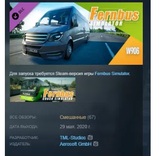 Купить Fernbus Simulator - W906 DLC АВТОДОСТАВКА STEAM РОССИЯ