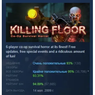 Купить Killing Floor АВТОДОСТАВКА STEAM РОССИЯ