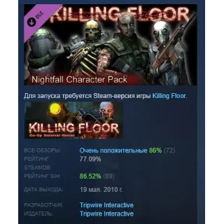 Купить Killing Floor Nightfall Character Pack DLC АВТОДОСТАВКА STEAM РОССИЯ