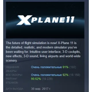 Купить X-Plane 11 АВТОДОСТАВКА STEAM РОССИЯ