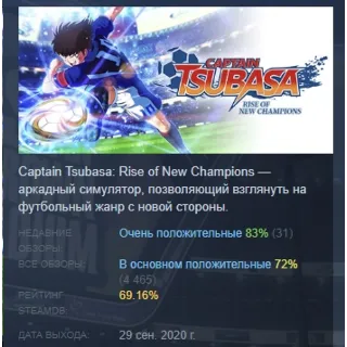 Купить Captain Tsubasa: Rise of New Champions STEAM РОССИЯ