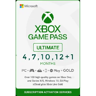 Купить XBOX Game Pass Ultimate 2 месяцев для любой у