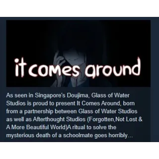 Купить It Comes Around - A Kinetic Novel STEAM KEY REGION FREE