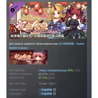 Купить Touhou Mystia's Izakaya DLC # 2 АВТОДОСТАВКА STEAM РОССИЯ