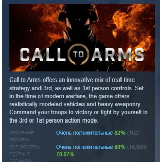Купить Call to Arms - Basic Edition АВТОДОСТАВКА STEAM РОССИЯ