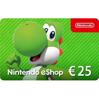 Купить 🎁 КАРТА ОПЛАТЫ NINTENDO ESHOP — 25 EUR [EU] | СКИДКИ