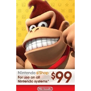 Купить 🎁 КАРТА ОПЛАТЫ NINTENDO ESHOP — 99 USD [USA]