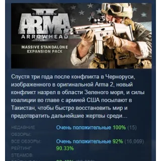 Купить Arma 2: Operation Arrowhead АВТОДОСТАВКА STEAM РОССИЯ