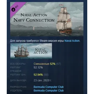 Купить Naval Action - Navy Connection DLC STEAM РОССИЯ
